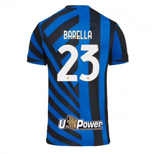 Moški Nogometni dresi Inter Milan Nicolo Barella #23 Domači 2024-25 Kratek Rokav